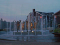 Interactive Fountain at Night