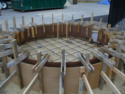 Forms and Rebar for Spray Ring Pool
