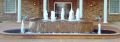 Concrete Weir Fountain with Cascade Jets outside funeral home
