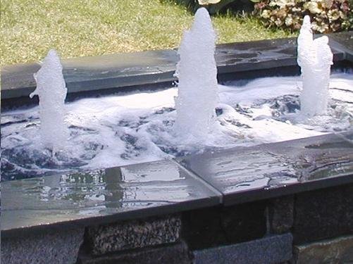 Residential Pool Fountain, Backyard Pool Fountain Closeup