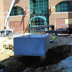 Installing Pool Fountain Equipment Vault