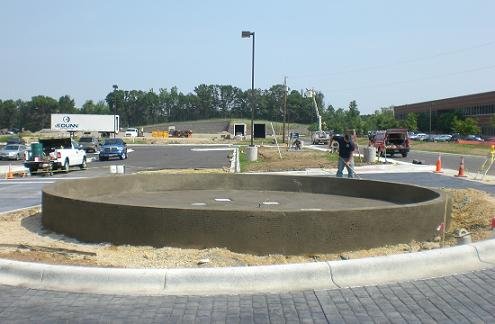 Finished pool fountain for spray ring